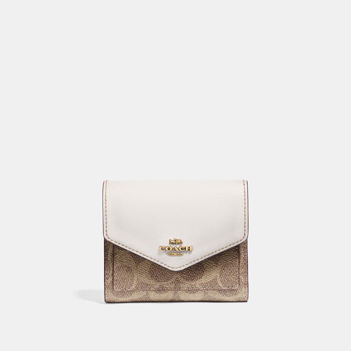 Coach Small Wallet In Colorblock Signature Canvas