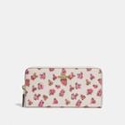 Coach Accordion Zip Wallet With Mini Vintage Rose Print