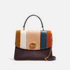 Coach Parker Top Handle With Patchwork Stripes