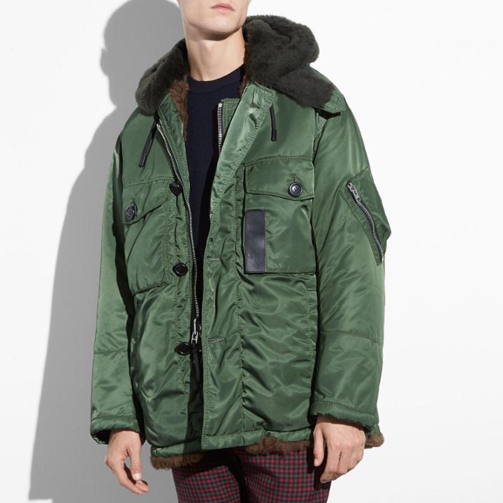 Coach Shearling Parka