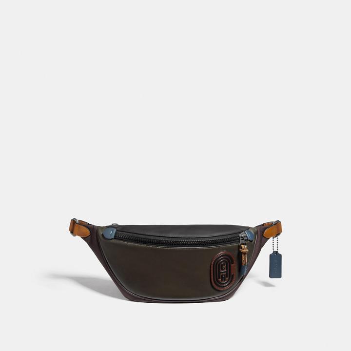 Coach Rivington Belt Bag In Colorblock With Patch