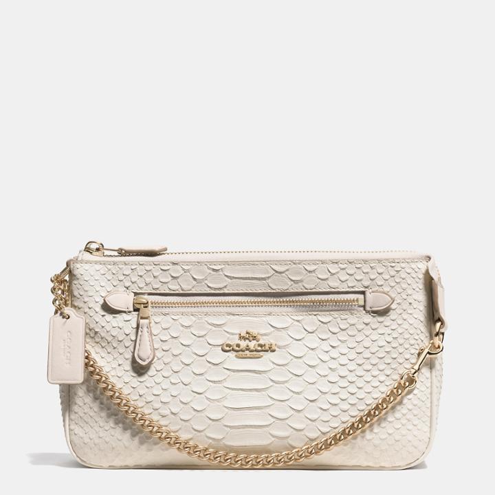 Coach Nolita Wristlet 24 In Python Embossed Leather