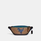 Coach Rivington Belt Bag In Signature Canvas With Rexy By Zhu Jingyi
