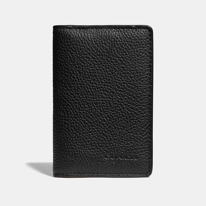 Coach Card Wallet With Signature Canvas Blocking