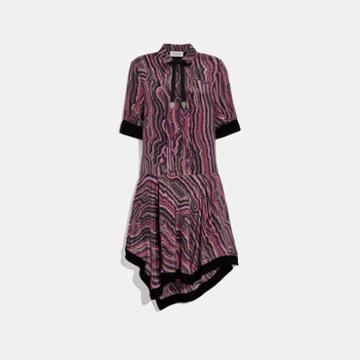 Coach Shirt Dress With Kaffe Fassett Print