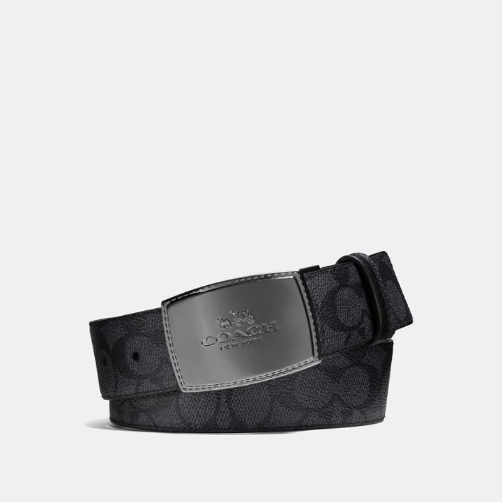 Coach Stitched Plaque Cut-to-size Reversible Belt