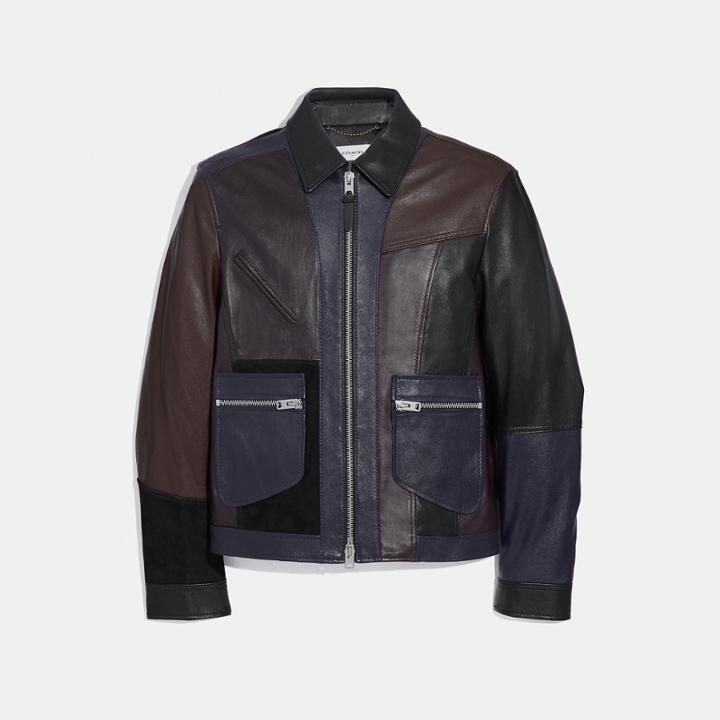 Coach Pieced Leather Jacket