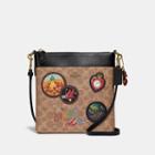 Coach Wizard Of Oz Kitt Messenger Crossbody In Signature Canvas With Patches
