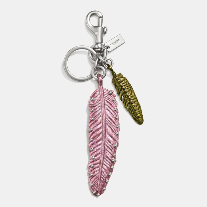 Coach Lacquered Feathers Bag Charm