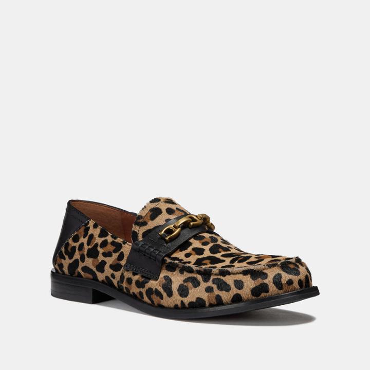 Coach Putnam Loafer With Leopard Print