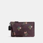 Coach Small Wristlet With Cross Stitch Floral Print