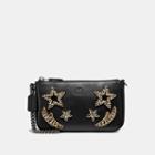 Coach Nolita Wristlet 19 In Refined Calf Leather With Crystal Embellishment