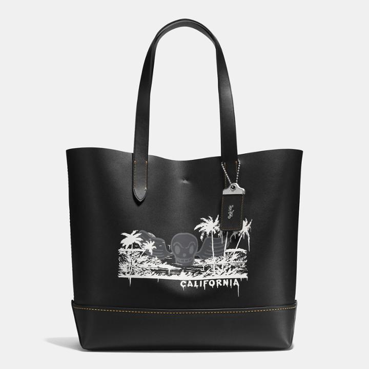 Coach Gotham Tote In Glove Calf Leather With Wild Surf Print