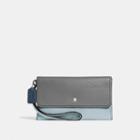 Coach Triple Small Wristlet In Colorblock Leather