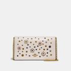 Coach Callie Foldover Chain Clutch With Scattered Rivets