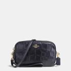Coach Crossbody Clutch In Croc Embossed Leather