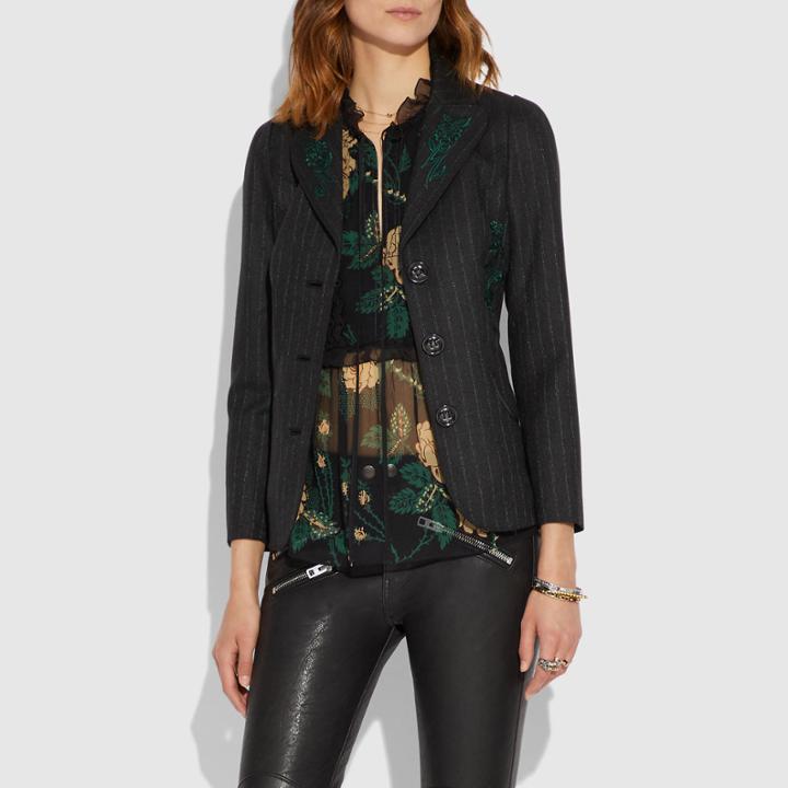 Coach Embellished Tailored Blazer