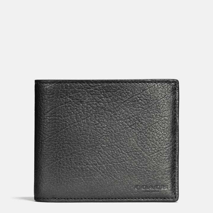 Coach 3-in-1 Wallet In Metallic Leather