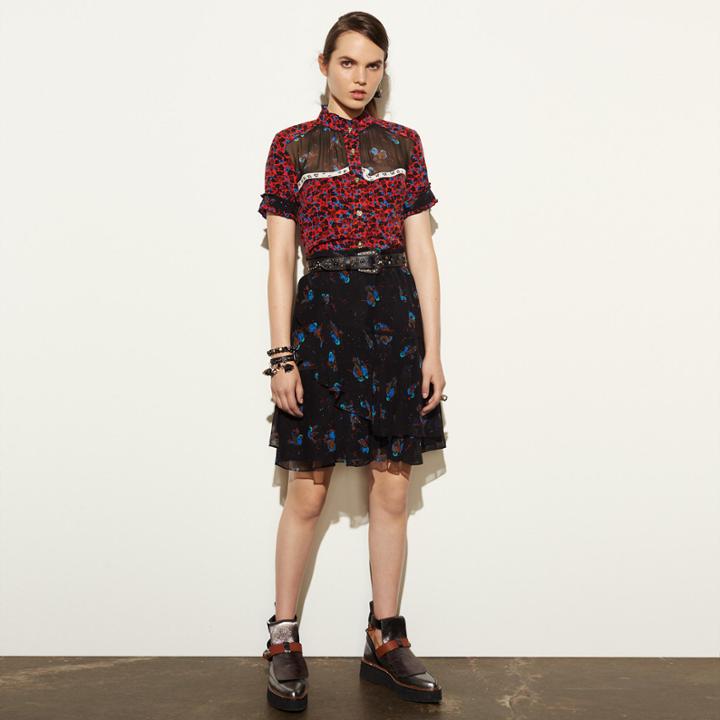 Coach Flounced Skirt