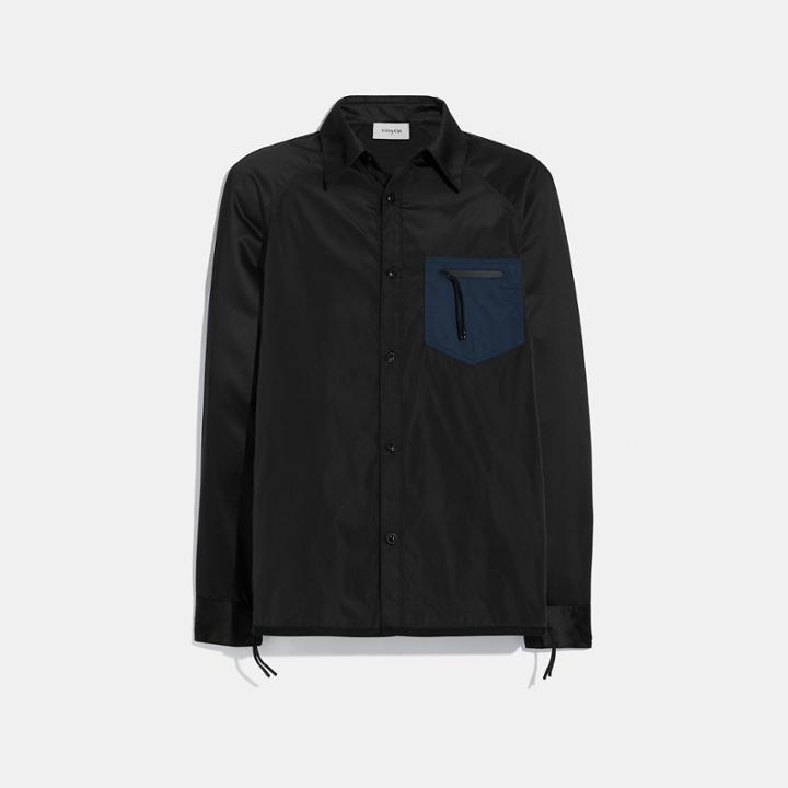 Coach Colorblock Satin Shirt