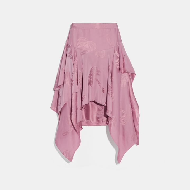 Coach Palm Tree Print Jacquard Skirt