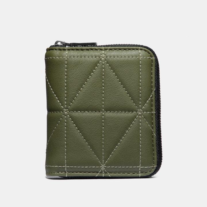 Coach Small Zip Around Wallet With Quilting