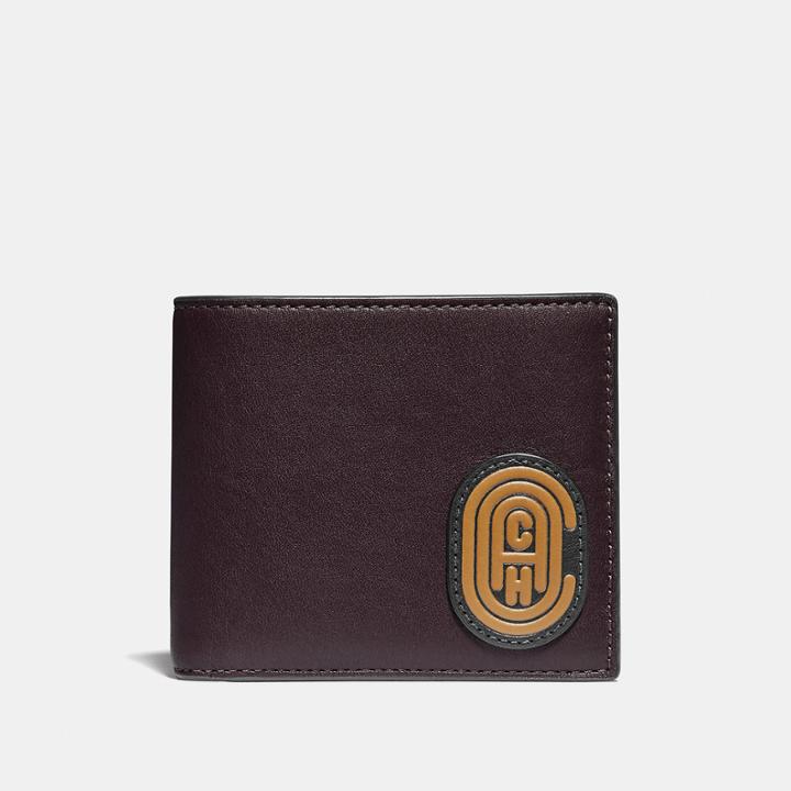 Coach Double Billfold Wallet With Patch