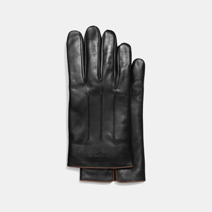 Coach Leather Touchscreen Gloves