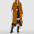 Coach Western Suede Trench Coat