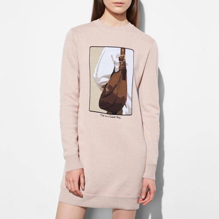 Coach Sweater Dress With Archive Intarsia