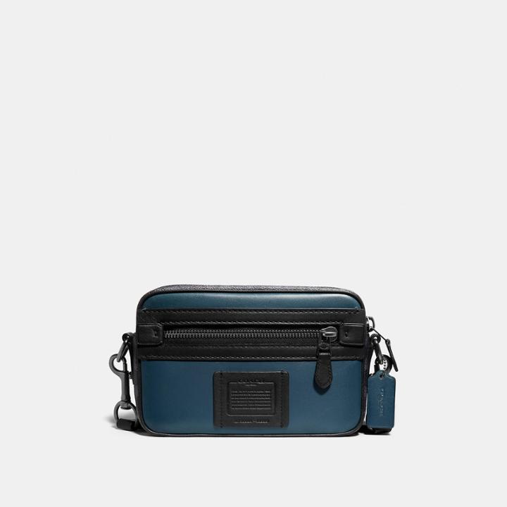 Coach Academy Crossbody With Signature Canvas Blocking