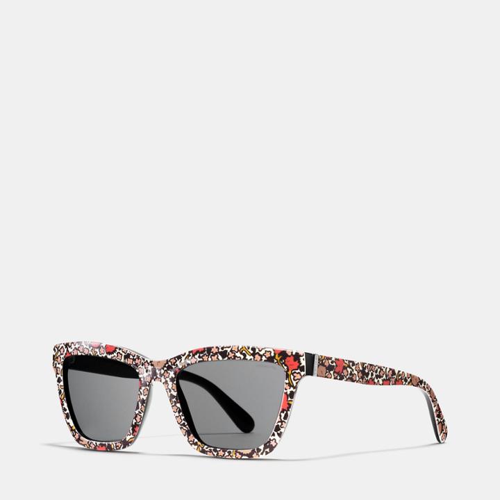 Coach Yankee Floral Rectangle Sunglasses