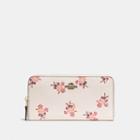 Coach Accordion Zip Wallet With Floral Bow Print