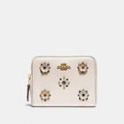 Coach Small Zip Around Wallet With Scattered Rivets