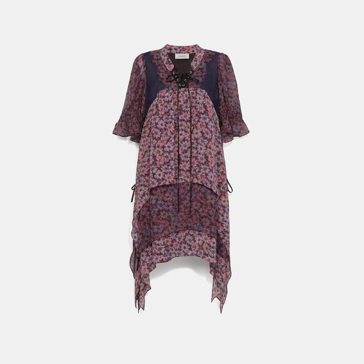 Coach Mini Tiered Dress With Lacing