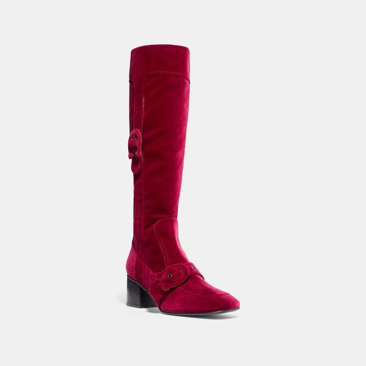 Coach Knee High Signature Buckle Boot