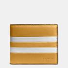 Coach Modern Varsity Stripe Compact Id Wallet In Sport Calf Leather