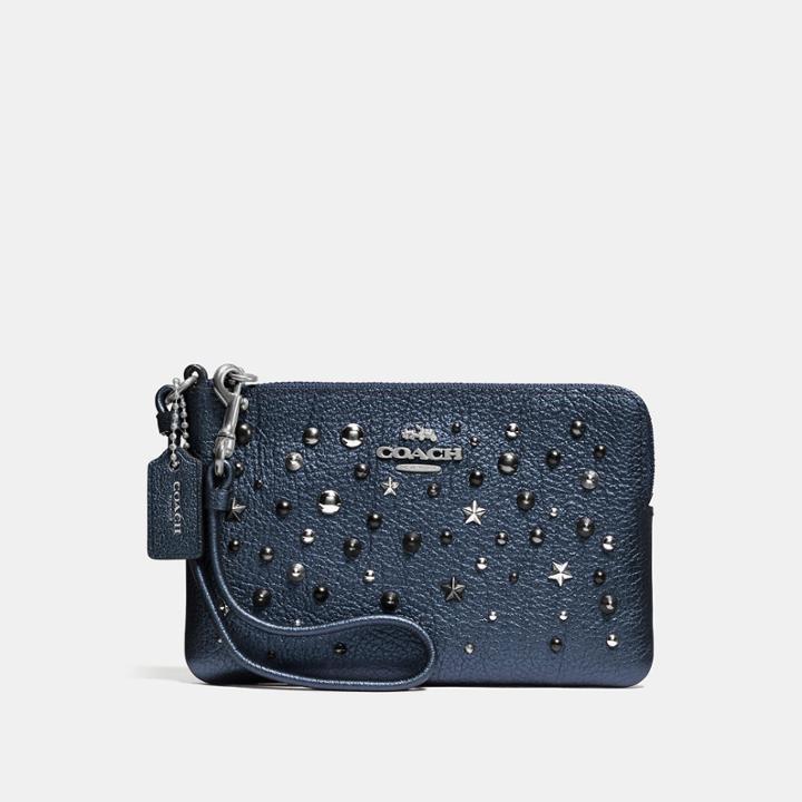 Coach Small Wristlet With Star Rivets