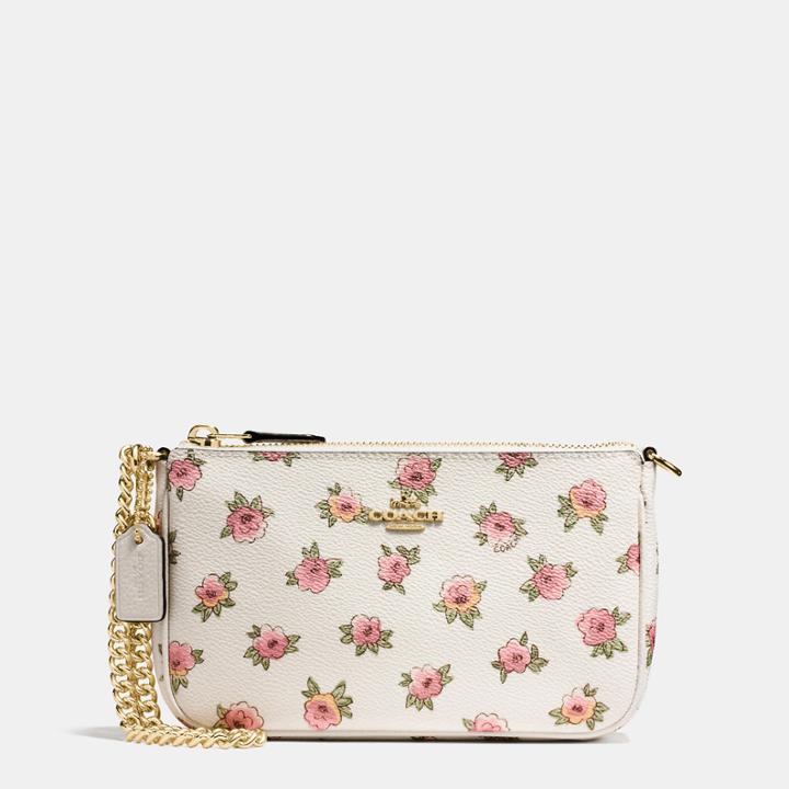 Coach Nolita Wristlet 19 In Floral Patch Print Coated Canvas