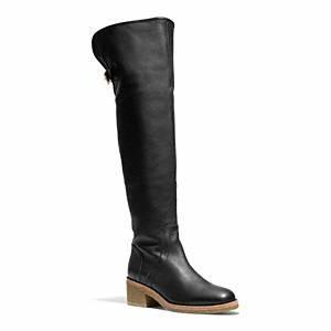 Coach   Palmera  Over The Knee Shearling Boot Black 5 5 B