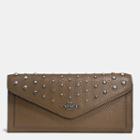 Coach Soft Wallet In Polished Pebble Leather With Ombre Rivets