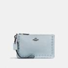 Coach Small Wristlet With Lacquer Rivets