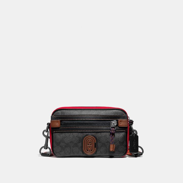 Coach Academy Crossbody In Signature Canvas With Patch