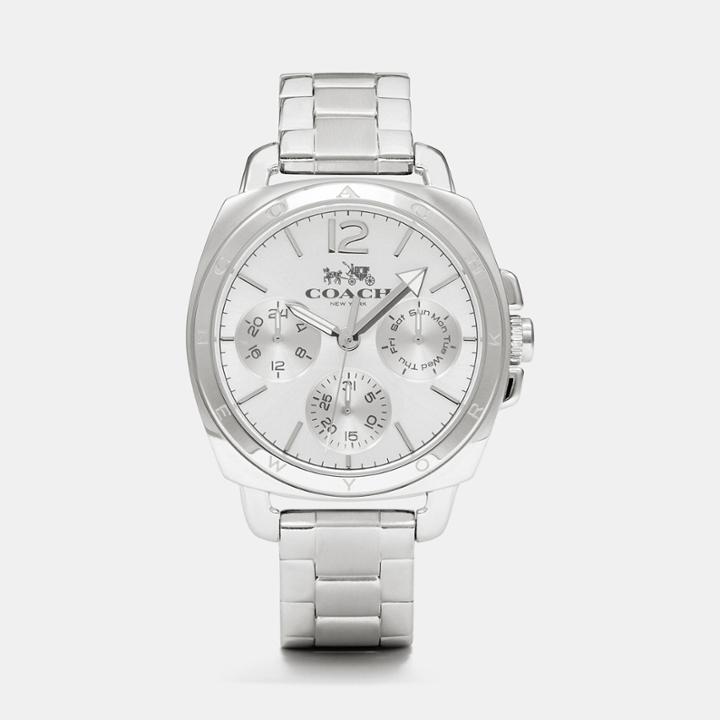 Coach Boyfriend Small Stainless Steel Multifunction Bracelet Watch