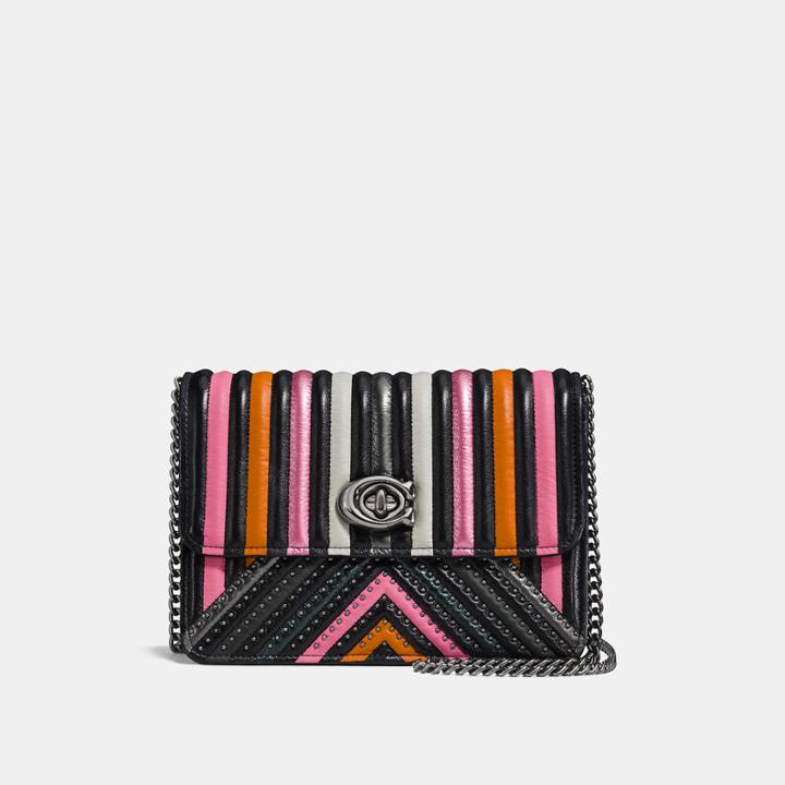Coach Bowery Crossbody With Colorblock Quilting And Rivets