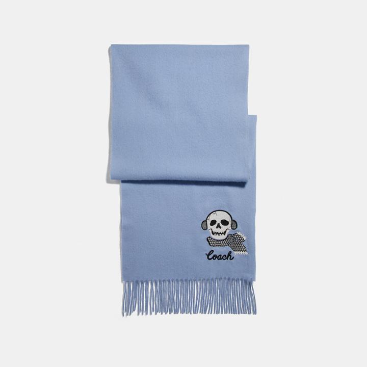 Coach Bonesy Embroidered Muffler