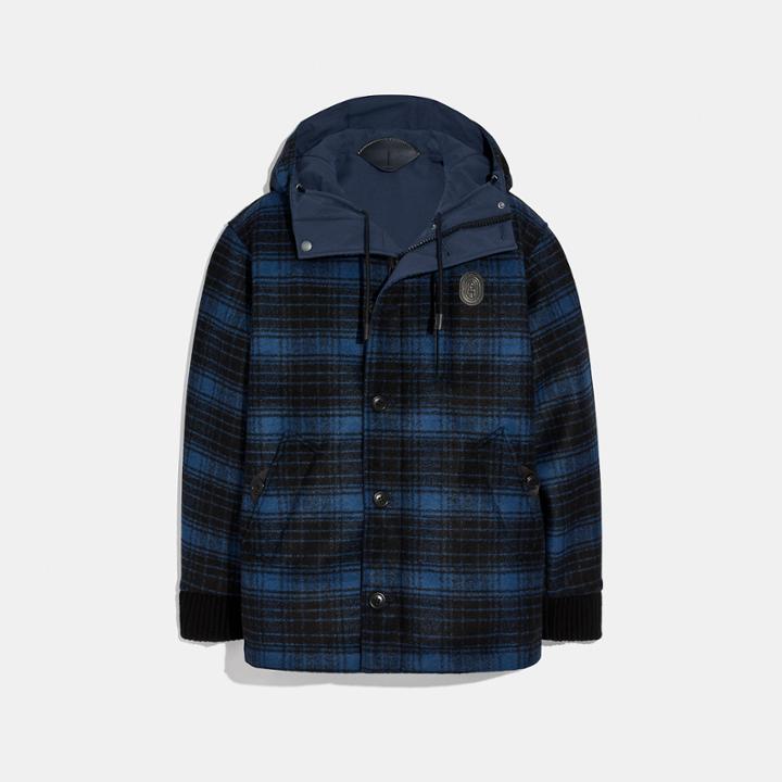 Coach Reversible Plaid Jacket