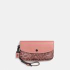 Coach Clutch In Glovetanned Leather With Colorblock Snake