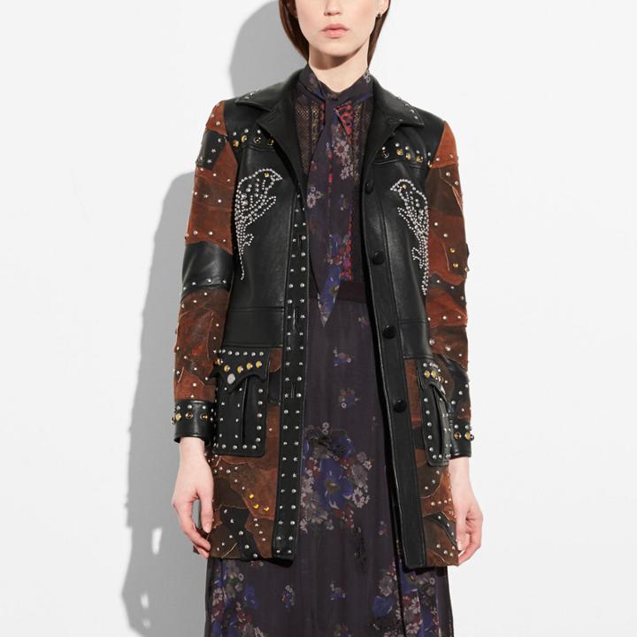 Coach Patchwork Western Rivets Coat