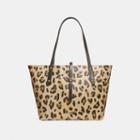 Coach Market Tote With Leopard Print